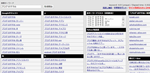 キ－ワード選び方　2語